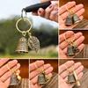 1 шт. Медный DIY Подвеска Брелки для ключей от машины Брелок Креативный Шестислоговый Мантра Сутра Сердца Колокольчик