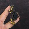 Черный турмалин грубый кулон медная проволока обернутый кулон ручной работы птица кулон медная проволока ювелирное изделие подарок для мамы драгоценный камень кулон для женщин