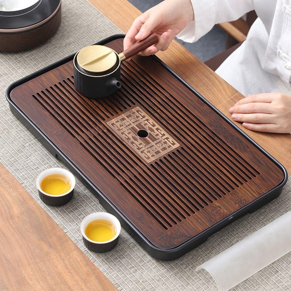 43.5x26.5cm Tea Tray with Water Storage Tea Serving Tray New Tea Set Party