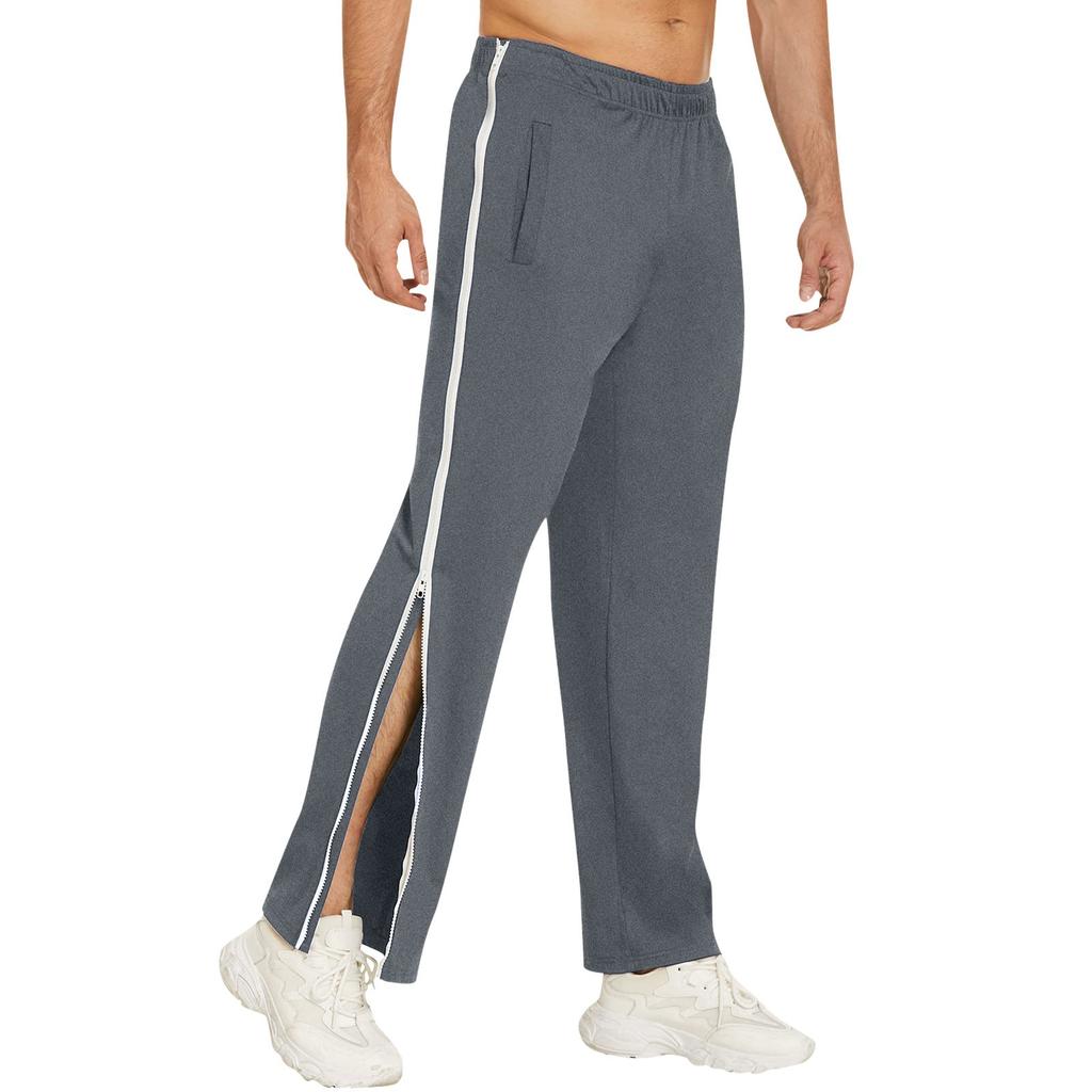 Men's Sports Jogger Pants With Side Zipper Long Pants Cargo Pants Men's Basketball Pants