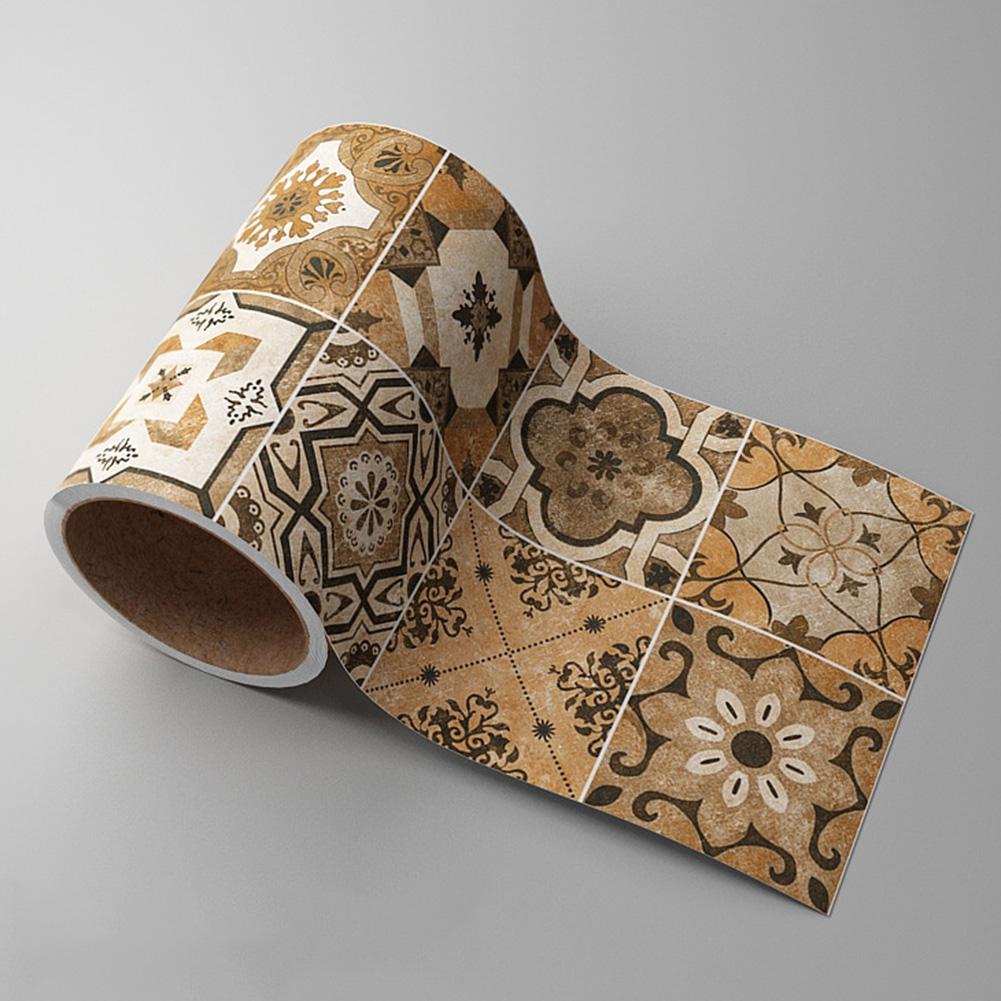 10смx100см Самоклеящаяся Водонепроницаемая Маслостойкая Отклеивающаяся Полоса на Линию Талии Кухонный Фартук Арт Декоративная Полоса Домашний Декор Стен