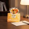 Flower Paper Greeting Cards 10Pcs 3D Thank You Card, Floral Bouquet Best Wishes Note Appreciation Gifts for Anniversary, Mother's Day, Teachers