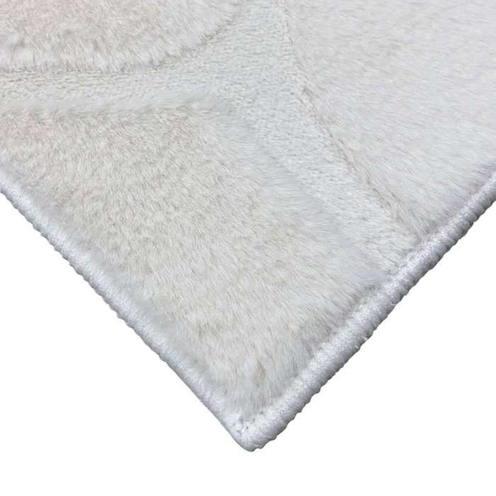 Tapis - THE DECO FACTORY - SEVENTY_ICE_RECTANGULAIRE_BLANC - 160x230 cm - Texture moelleuse - Lavage à la main