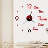 3D DIY Wall Clock Stickers for Decoration Living Room Quartz Needle Self Adhesive Hanging Watch
