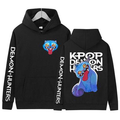 Худи Охотников на Демонов Милое Забавное K-pop Фильм Косплей Свитшоты с Длинным Рукавом Унисекс Мода Высококачественные Флисовые Худи Стритвир