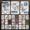 Metal Sign Mma Mixed Martial Arts Fight Club Metal Poster Tin Signs Vintage Plaque Decorative Plate Boxing Ring Club Gym Decor