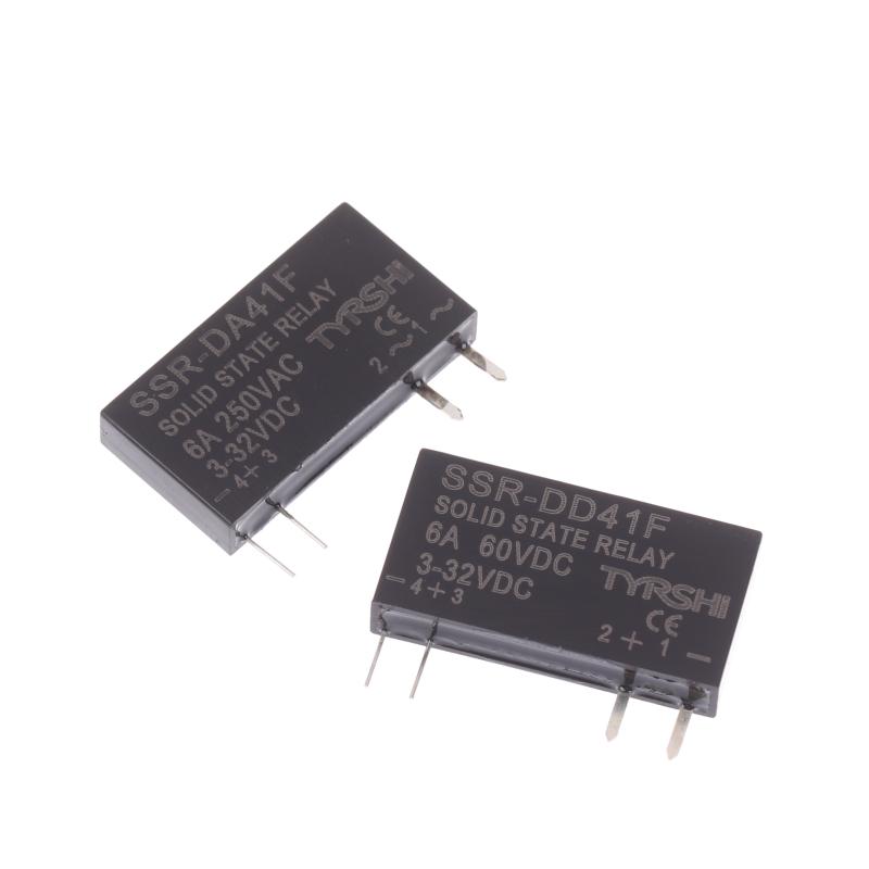 Твердотельные реле Ssr-41Fdd/41Fda Dc К Dc Тонкий Релейный Модуль 3-32В Пост.тока 6А Мини-реле Бесконтактное Реле На DIN-рейку