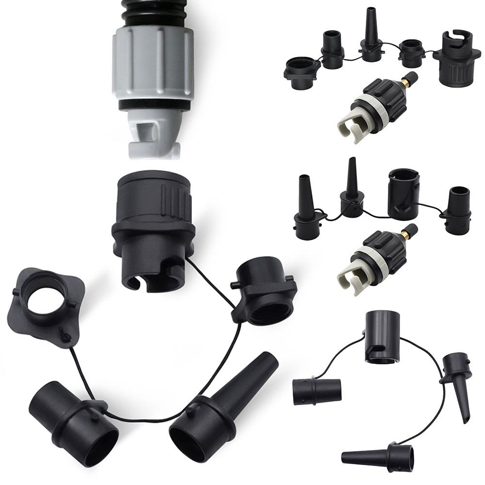 Air Valve Adaptor with Nozzles Inflatable Pump Adapter Air Valve Conversion Head for Inflatable Boat Stand-Up Paddleboard Bed
