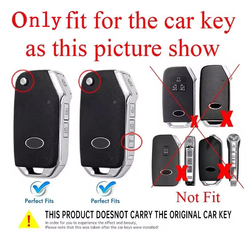 Чехол для автомобильного ключа из цинкового сплава и кожи для KIA KN Ceed 2023 CD Forte 2018 2019 2021 Cerato 2019 K3 Seltos Sportage 2020 Sorento