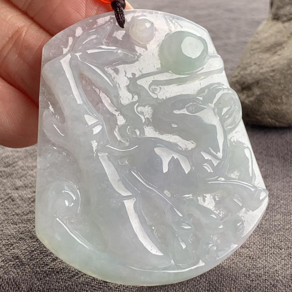 Burma A-Grade Natural Jade Leaf Pi Xiu Pendant