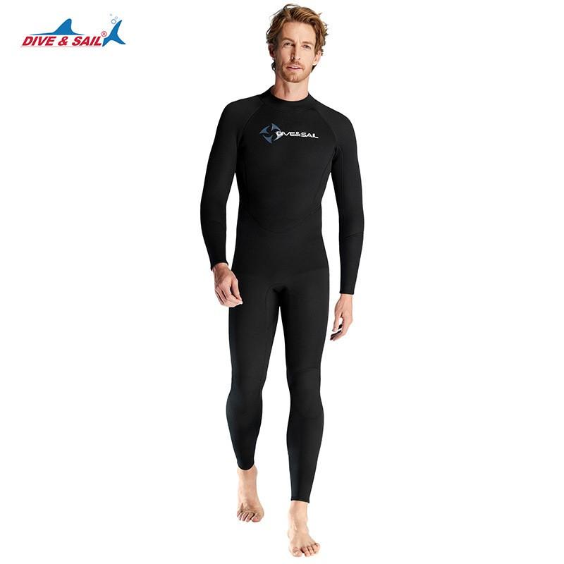 Diving Suit 1.5MM Long-sleeved One-piece Men's Large Size Warm Cold-proof Snorkeling Surfing Swimsuit