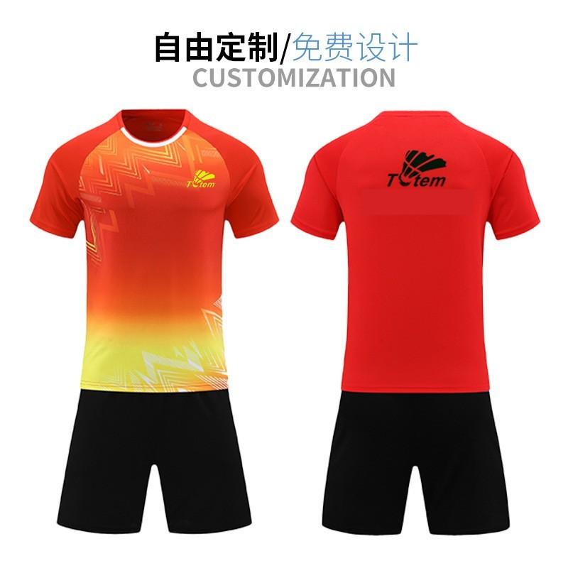 Unisex Badminton Shirt Shorts Set Kids Table Tennis Sports Wear Athletic Top Bottom