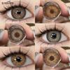 1 Pair Colorful Contact Lens Brown Eye Lenses Gray Pupils 14.2mm Natural Size Yearly Lens Eye Contacts