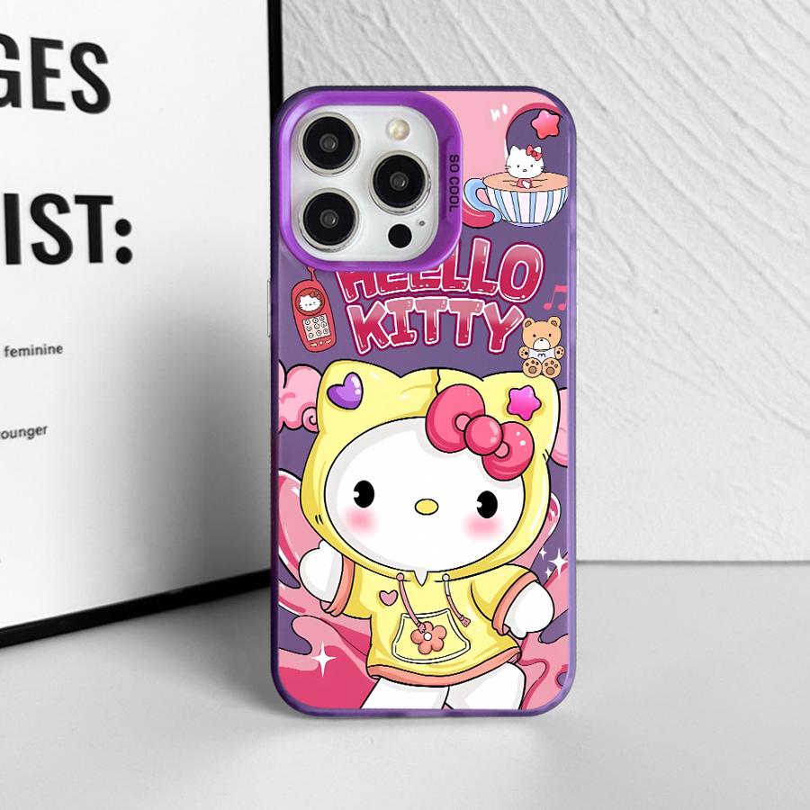 Cover Case for iPhone 11 16 16Pro 13 15 Plus 13Pro 16e 12 14 Pro MAX Cartoon Hello Kitty Cat