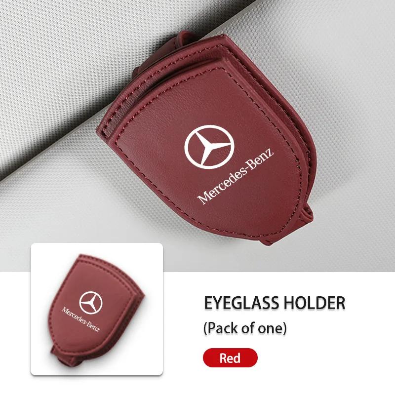 CEJ1 2025 Hot For Benz Car Leather Multifunction Glasses Clip Sunglasses Hanger For Benz W202 W212 W126 W140 W168 W177 CLS GLE GLC GL