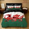 Y Ddraig Goch Pattern Bedding uilt Set uilt Cover Pillowcase Home Decoration Birthday Gift (1 * duvet cover + 2 * pillowcase without core)