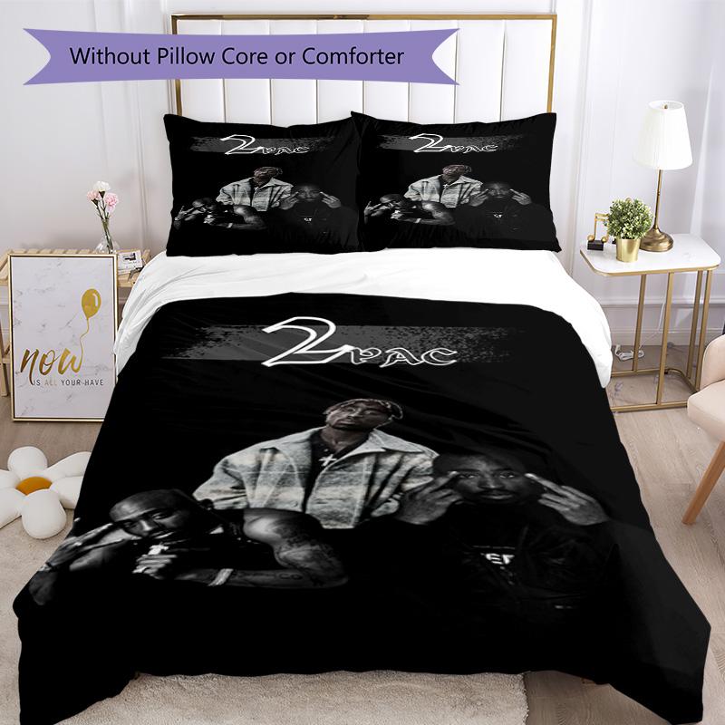 2Pac Bedding Set Design For Dormitory Machine Washable Perfect Gift For Friends Family