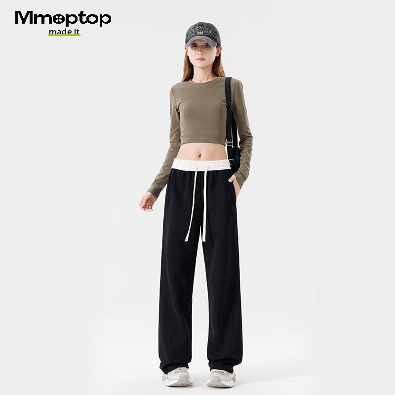 MMOPTOP Women's Pleated Loose-Fit Casual Trousers