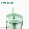Starbucks Green Wilderness Clear Straw Tumbler