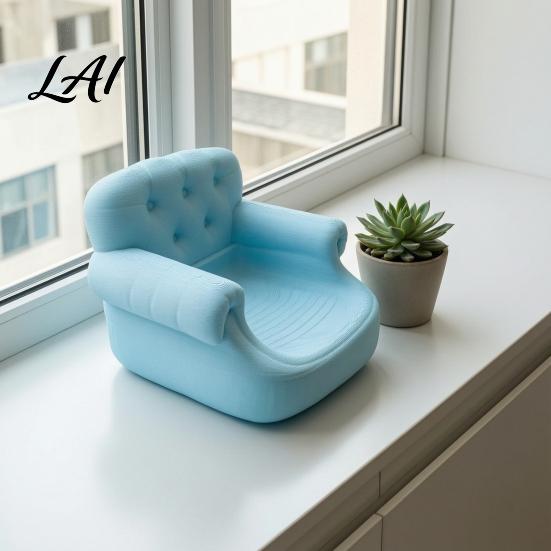 Office Desk Ornament 3D Printed Mini Sofa Shaped Storage Box Cute Couch Creative Gift for Friends Desktop Organizer Decorative Trinket Holder
