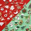 10Pcs Christmas Theme Random Mix Drop Oil Alloy Accessories For Jewelry Component Making Charm Decoration