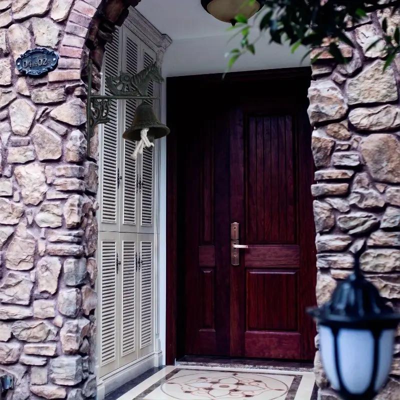 WTEMPO Iron Horse Head Shaped Doorbell Retro Hand-Cranked Decor Door Hanging Bell for Home Yard Garden Farm Housewarming Christmas Welcome Decoration