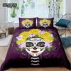 Домашний Уют Роскошный 3D Комплект Постельного Белья Девушка с Черепом Цветочная Пододеяльник Наволочка Размеры Queen и King EUUSAUUK Одеяло Постельное Белье