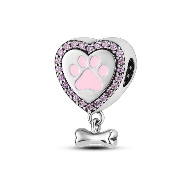 2023 925 Sterling Silver Lazy Cat Collection Pendant Charms Beads Paw Print Fit Original Fasion DIY Bracelet Gift Women Jewelry