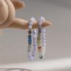 New Chinese Style Ins Gradient Purple Blue Beaded Bracelet Natural Amethyst Stone Bracelet Fashion Aesthetic Handmade Jewelry Gi