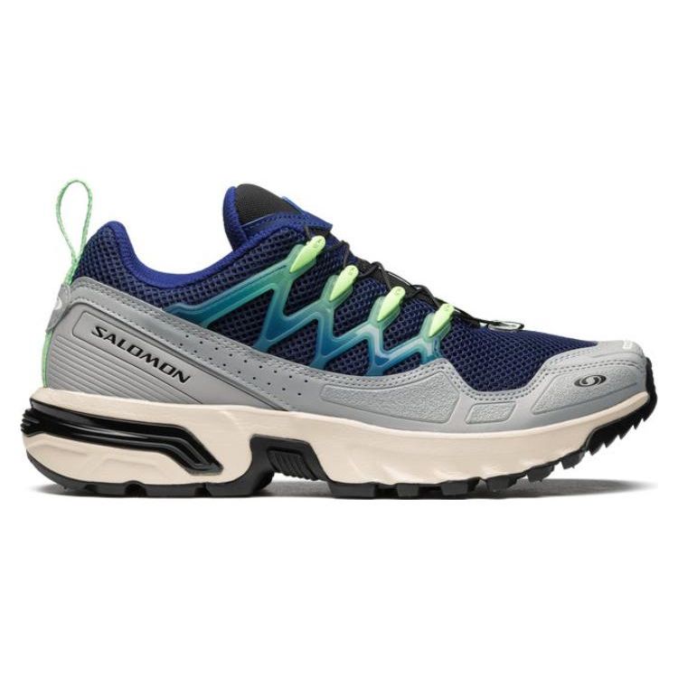 SALOMON Acs + Og Удобные Нескользящие Износостойкие Низкие Кроссовки для Бега Унисекс Серый Синий L47287200
