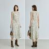 LILY vacation style contrasting color waist cinching dress