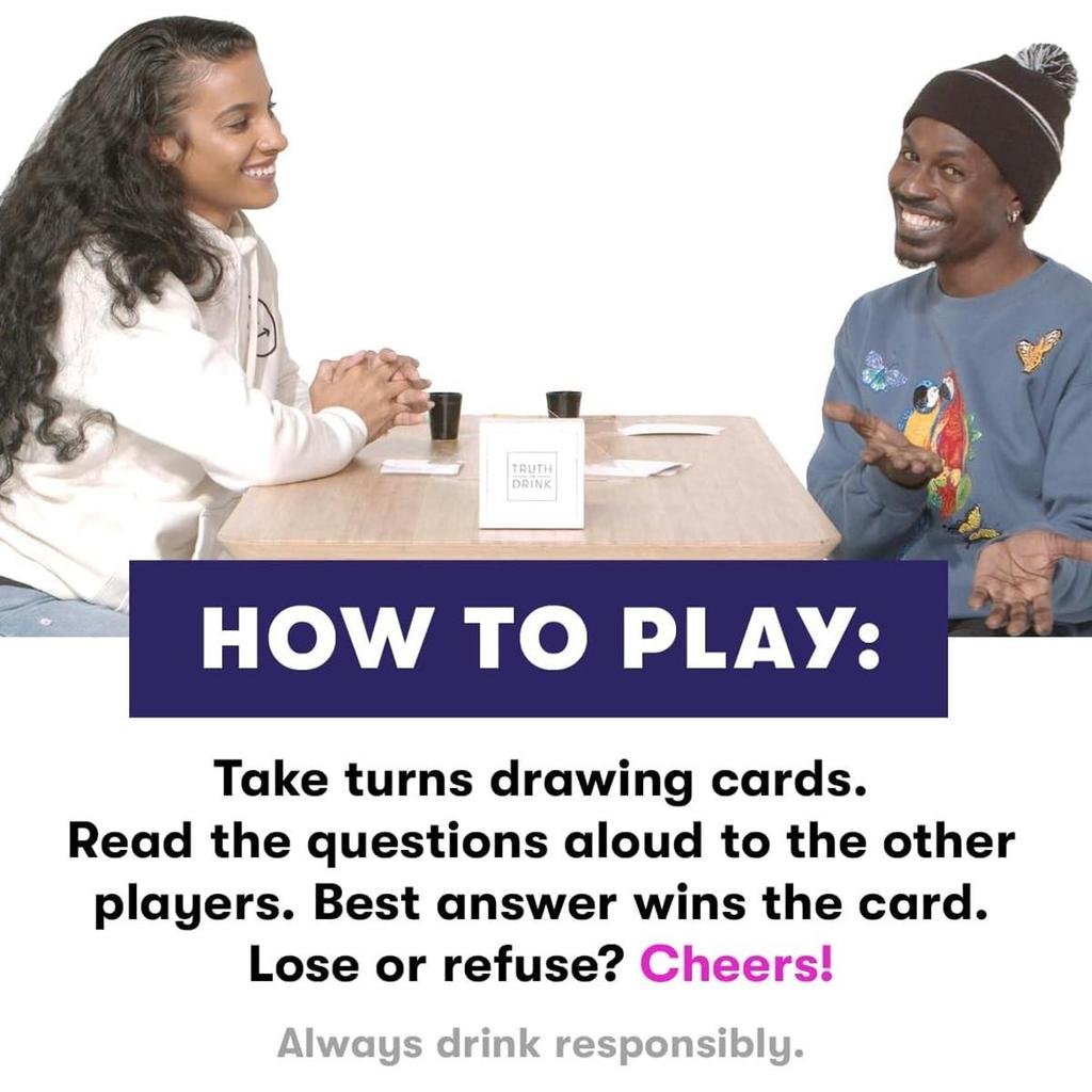 Карточная игра «Правда или напиток» от Cut. Раскройте свой секрет с веселыми и личными вопросами, знаменитая игра для социальных сетей для вечеринок и игровых вечеров