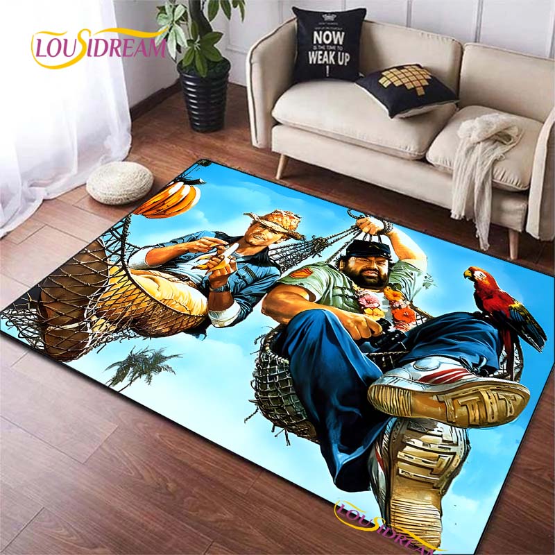 Bud Spencer & Terence Hill Carpet for Living Room Bedroom Rug Kitchen Door Kids Unslip Floor Mats photography props Alfombra Rug