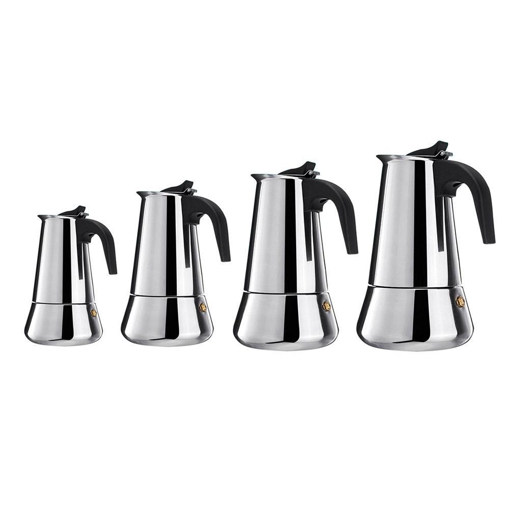Кофеварка Moka из нержавеющей стали, не подверженная ржавчине, кофеварка Moka Espresso для дома и кемпинга