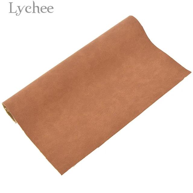 New Lychee Life 21x29cm A4 Faux Suede PU Leather Fabric For Garment Waterproof Synthetic Leather Fabric DIY Sewing Material