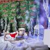 Christmas Cotton Soft White Blanket Artificial Xmas Party Decor Cotton Fake Christmas Tree Scene Decoration Props