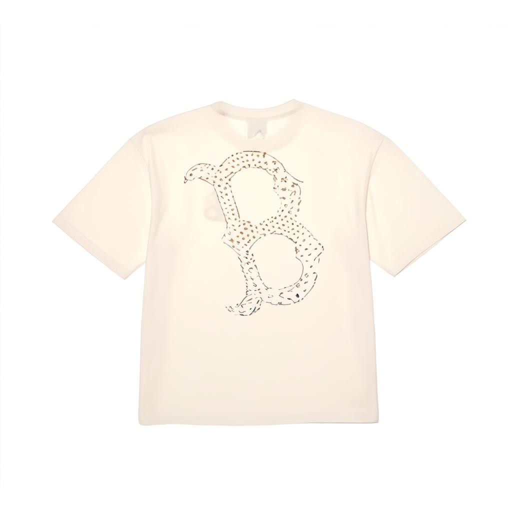 New MLB T Shirts Unisex Cream 3ATST0144-43CRS