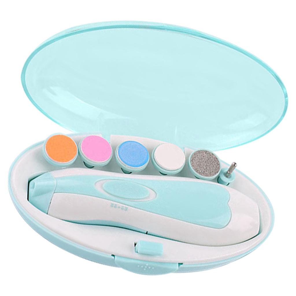 Baby Nail Trimmer Electric Nail Polishing Grooming Kit 6 Grinding Heads for Newborn Infant Toddler