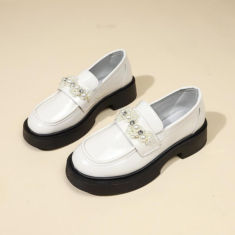 Модные роскошные туфли Мэри Джейн с жемчужным дизайном, женские туфли в стиле Лолиты с круглым носком, туфли-оксфорды на толстой подошве, женские туфли на платформе