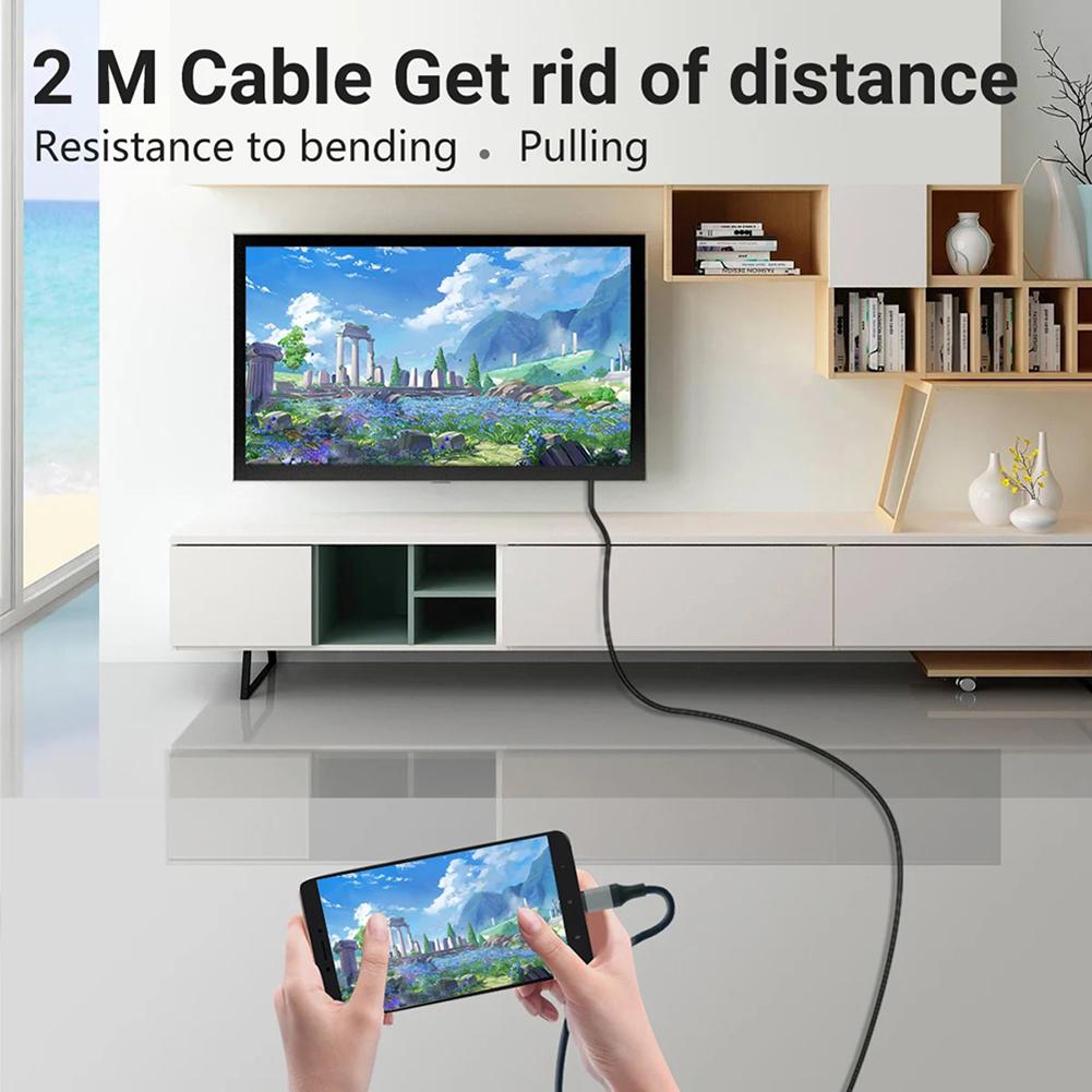 Кабель USB C Type C на HDMI-совместимый 4K, USB-C на HDMI-совместимый HDTV TV Адаптер Кабель 4K для MacBook Pro/Air, для iPad Pro 2020