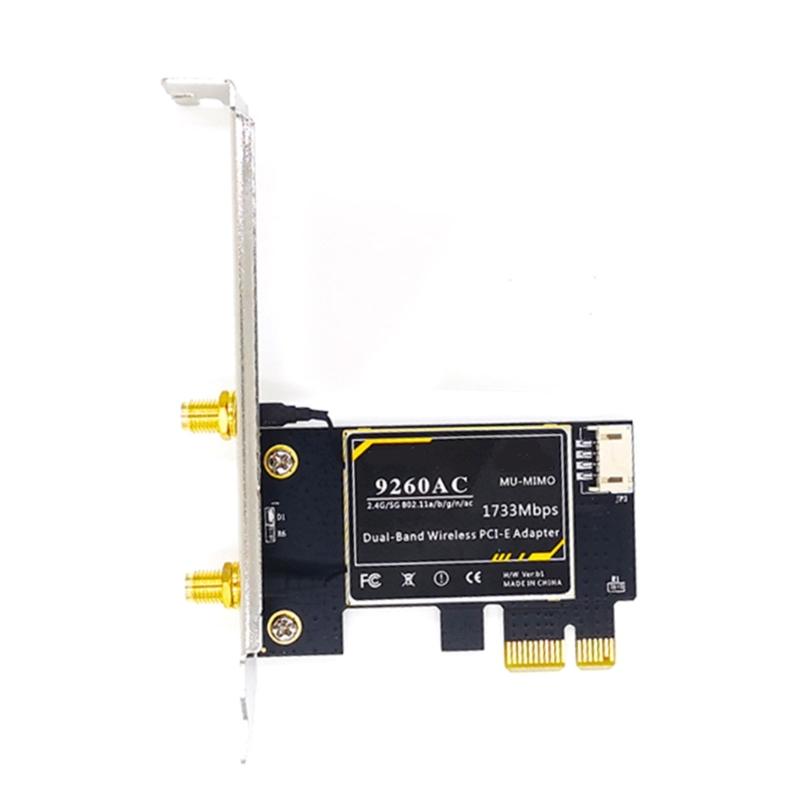 9260AC 2.4Ghz/5Ghz -Band 1730Mbps WIFI адаптер карта PCI-E 1X -совместимая 5.0 беспроводной 9260NGW для настольного компьютера