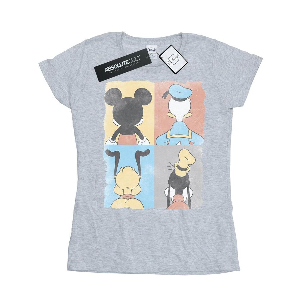 Disney Womens/Ladies Mickey Mouse Four Backs Cotton T-Shirt