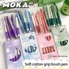 6PCS/Box Press Type Gel Pen Soft Cloud Grip Ballpoint Pen High Quality Writing Tools  School Office