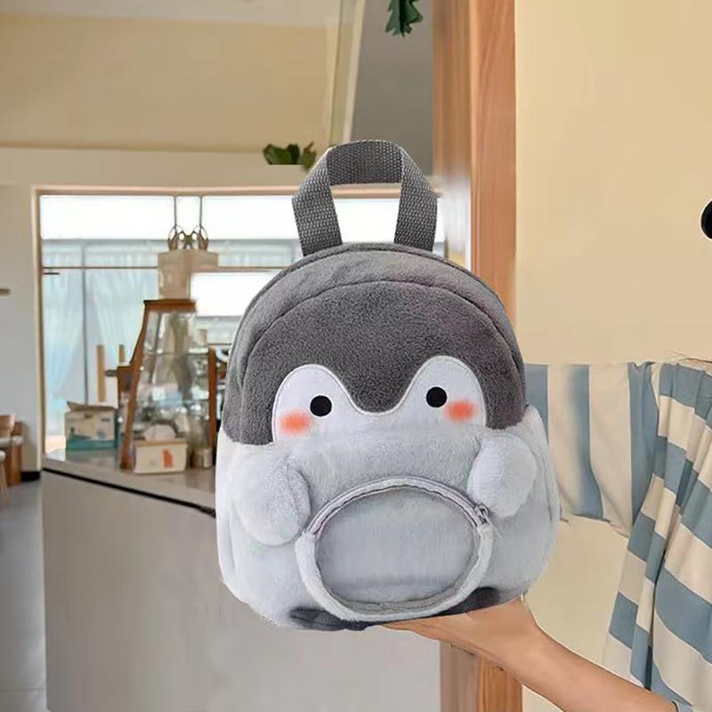 Бархатная женская сумка с мультяшным пингвином, плюшевая кукольная сумка, симпатичная мини-книжная сумка, универсальная повседневная сумка, подарок, мини-пингвины