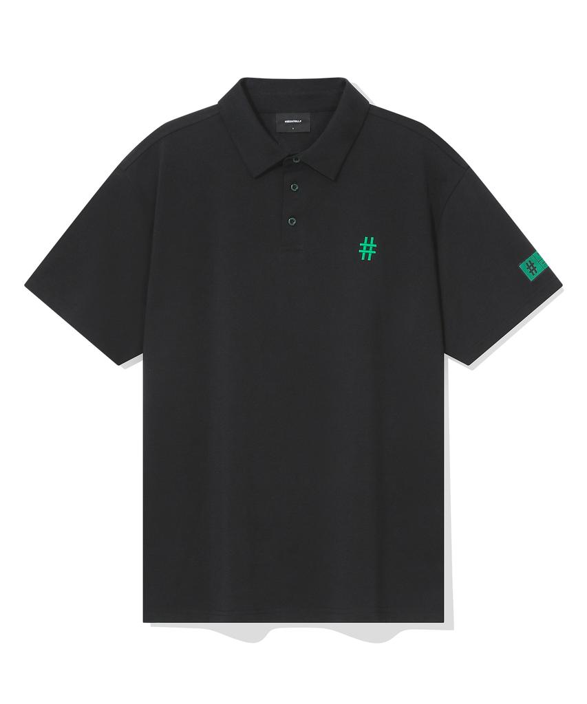 BEENTRILL Green Label Comfort Fit Pique Polo Shirt (Black)