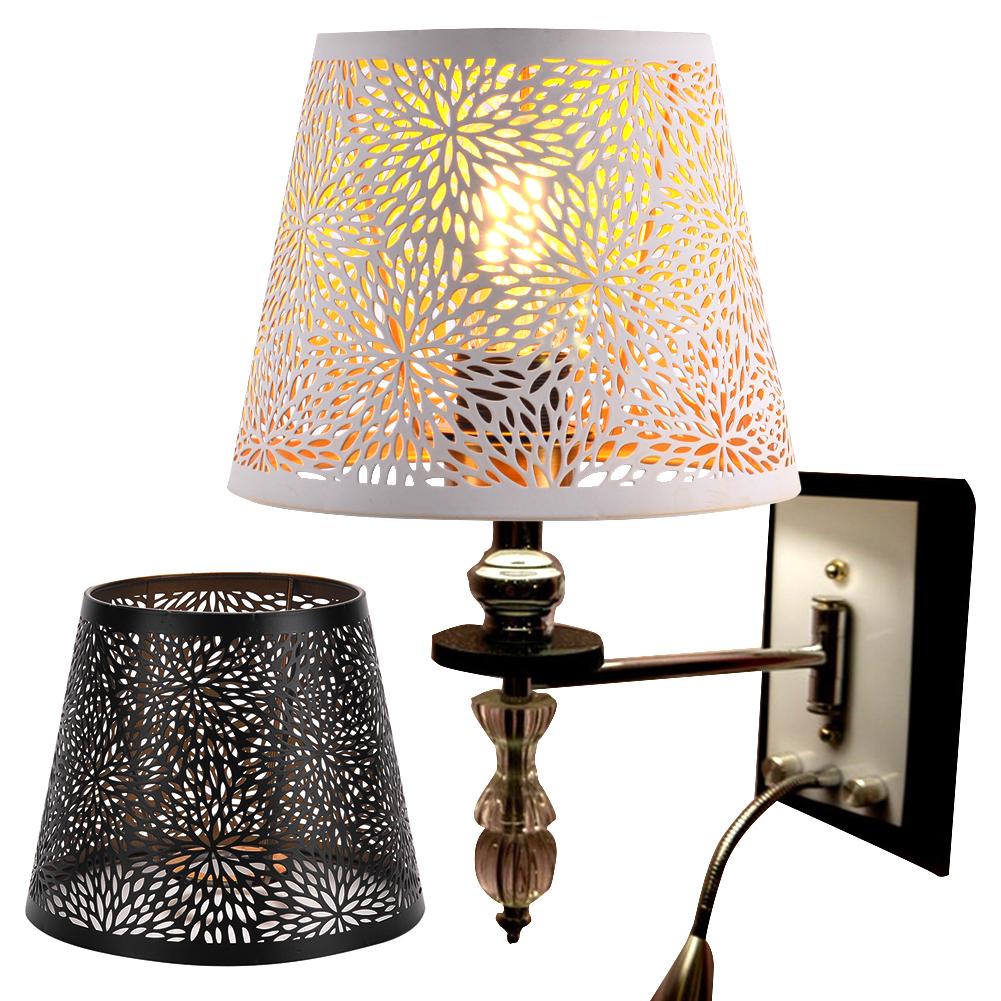 E27 Universal Metal Lampshade Floral Print Creative Iron Lampshade Good Heat Dissipation for Table Lamp Bedroom Bedside Light