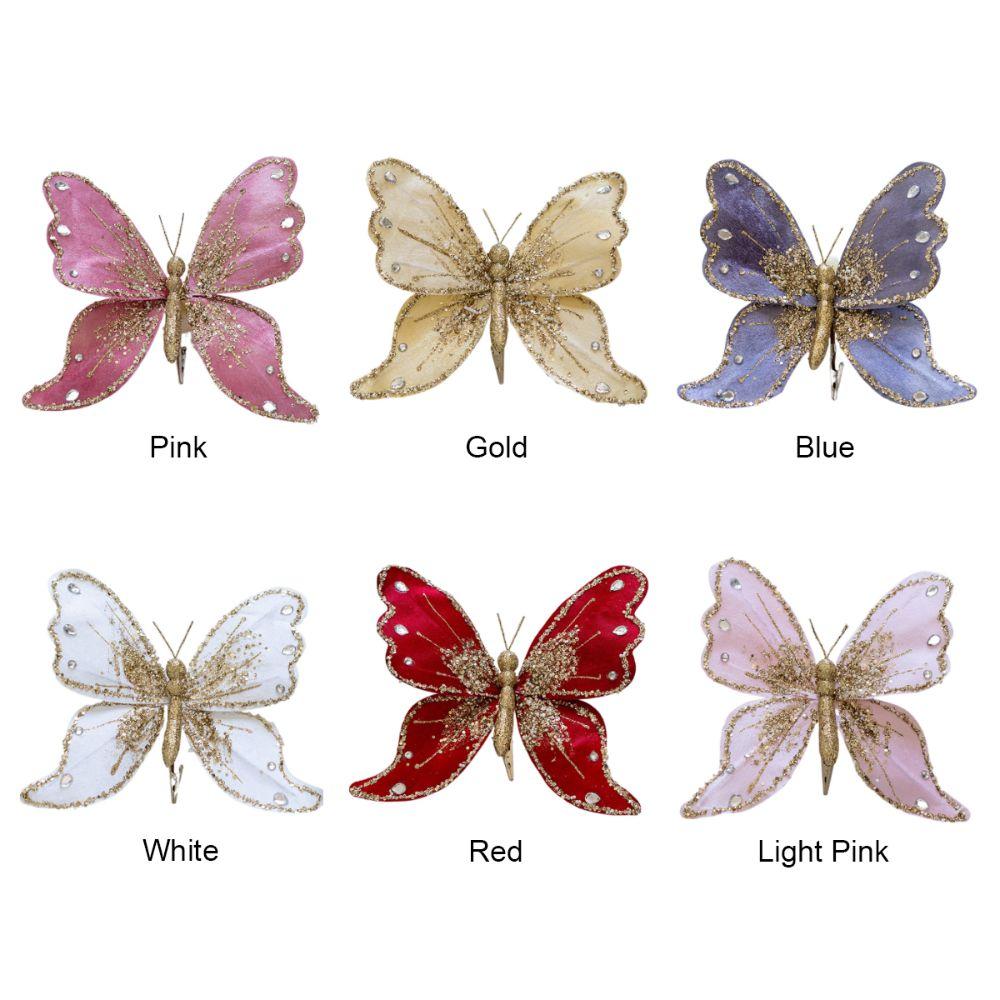 Разноцветное украшение на рождественскую елку 25*21 см подвесное украшение НОВЫЙ Рождественский фестиваль бабочек