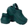 Crocs Lightweight Foot Pull Hole Shoes Women's Dark Green