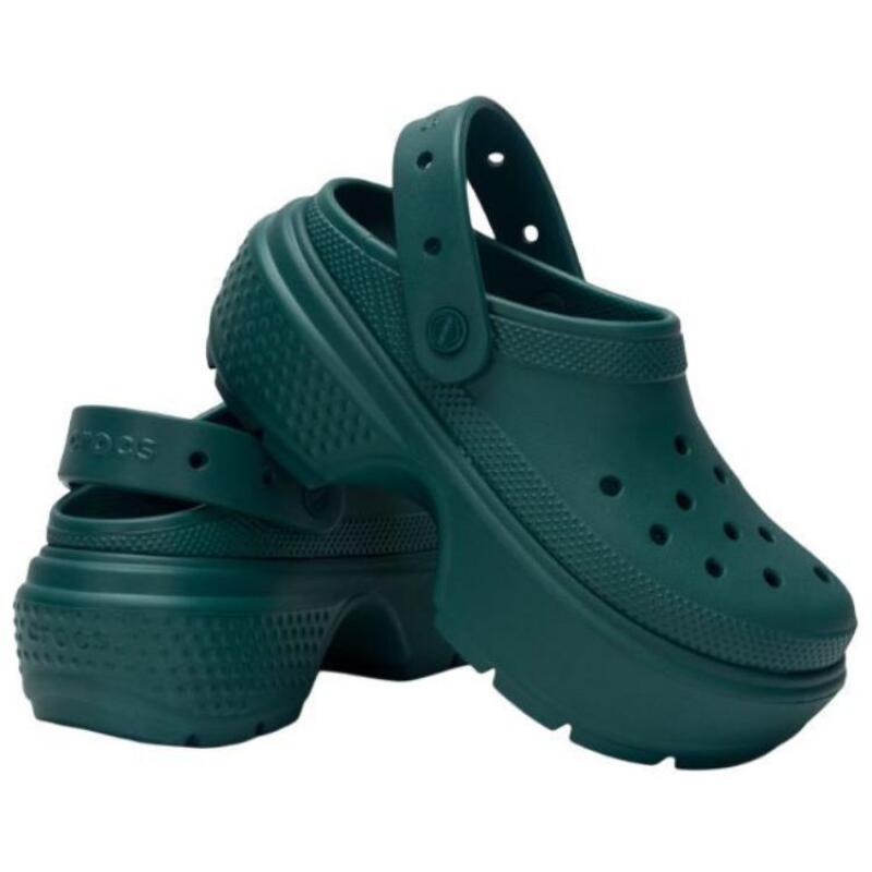 Crocs Lightweight Foot Pull Hole Shoes Women's Dark Green