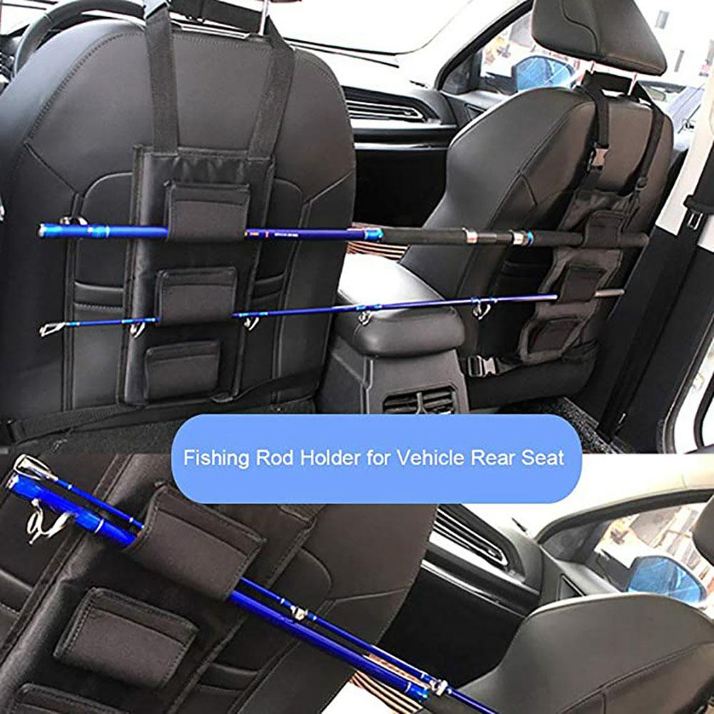 2pcs Car Fishing Rod Holders Oxford Cloth Multifunctional Hanging Fishing Pole Storage Rack For Suv Truck Van